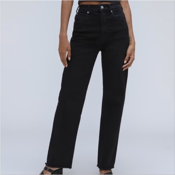 Everlane Denim - Everlane The Way High Jean Black Cropped